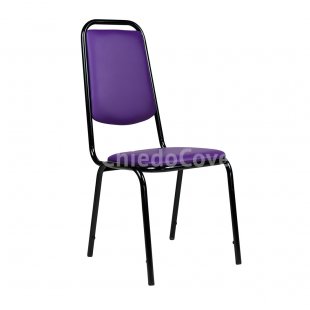 Chair Denver 22mm - Light, black, purple leatherette