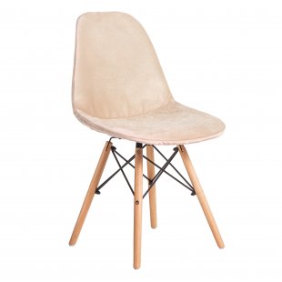 Cover E02 for Eames chair, thickened velour beige