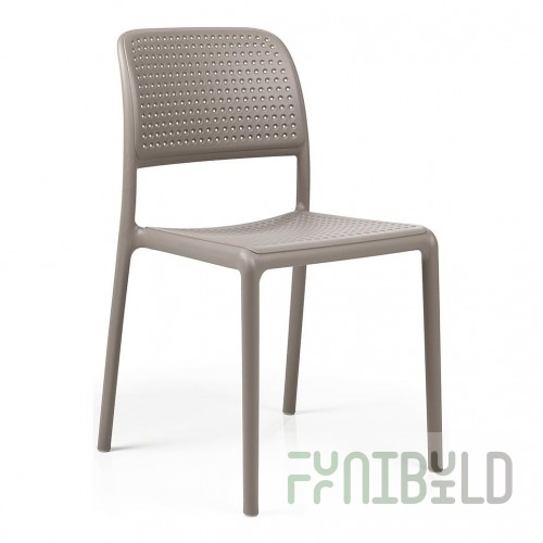 Plastic chair Bora Bistrot, tortora