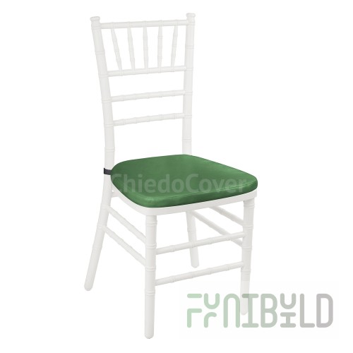 Cushion 01 for Chiavari chair, 3cm, green leatherette