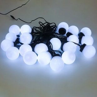 Garland of light bulbs Mona 20 bulbs, cold white