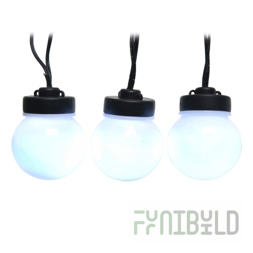 Garland of light bulbs Mona 20 bulbs, cold white