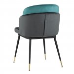 Chair Penelope turquoise/anthracite
