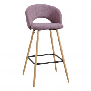 Bar stool Amberg pink/wood