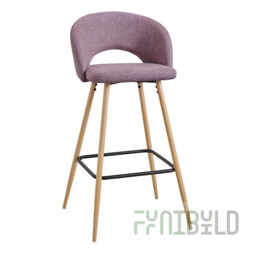 Bar stool Amberg pink/wood