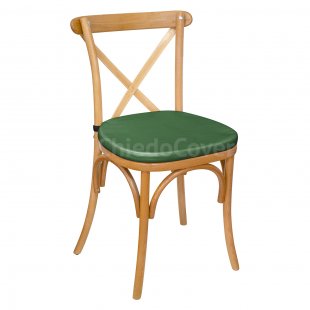 Cushion 01 for chair Crossback, 3cm, green