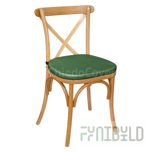 Cushion 01 for chair Crossback, 3cm, green