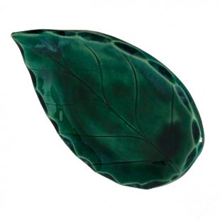 Plate Tropical leaf, carved