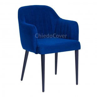 Tulip Chair, Royal Blue Velvet