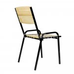 Outdoor chair made of pine slats, light