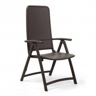 Plastic folding chair Darsena, coffee