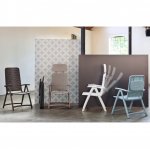 Plastic folding chair Darsena, coffee