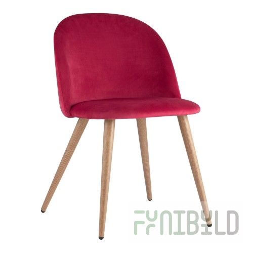 Chair Lyon, red velour
