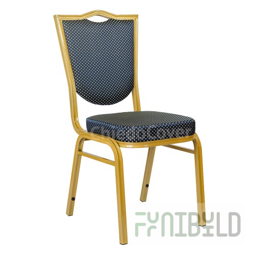 Chair Astana 25mm - gold, blue crown