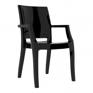 Plastic chair Arthur, black