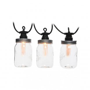Retro - Garland Jars, 10 lamps with extra warm white light