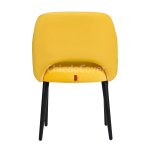 Mila chair, yellow velvet, black legs