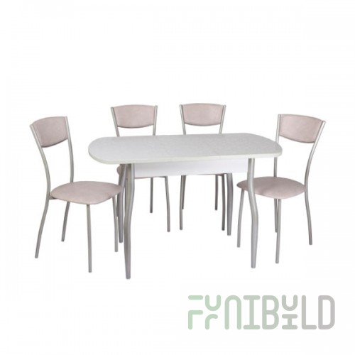 Milton table + 6 chairs Amarant