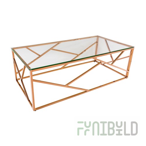 Art Deco Table 120 x 60 Rose Gold