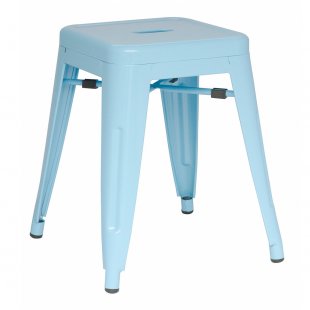 Tolix stool, light blue
