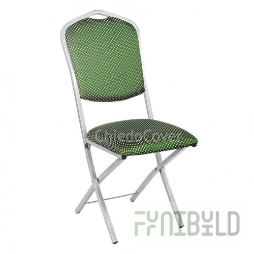 Chair Hit 20mm folding, silver, crown green