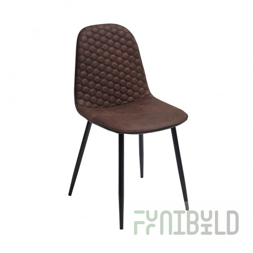 Lion chair brown with black back