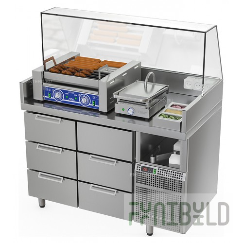 Burger and hot dog station ATESY Bavaria BHS-1235.700-02