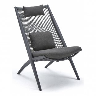 Wicker chaise lounge chair Bahza