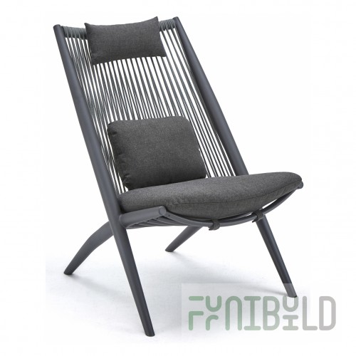 Wicker chaise lounge chair Bahza