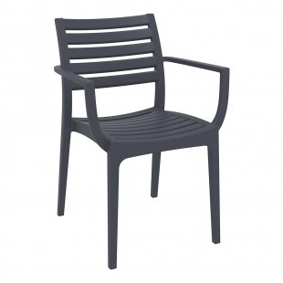 Plastic chair Artemis, dark gray