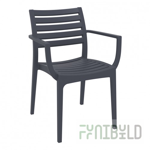 Plastic chair Artemis, dark gray