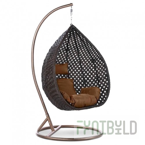 Hanging chair Rabi made of artificial rattan