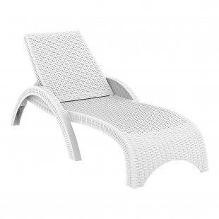 Sun lounger plastic GS 1009 white