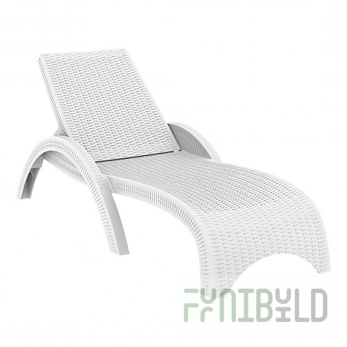 Sun lounger plastic GS 1009 white