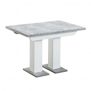Clyde table concrete/white