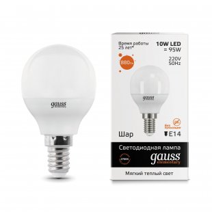 Lamp (LED) LED Gauss 10W 2700K Elementary Globe