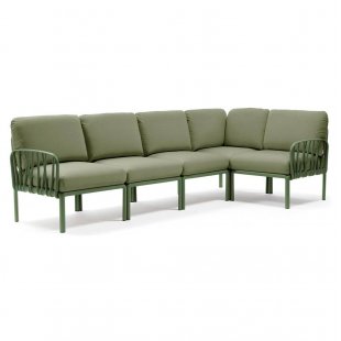 Plastic sofa with pillows Komodo 5 agave/jungle