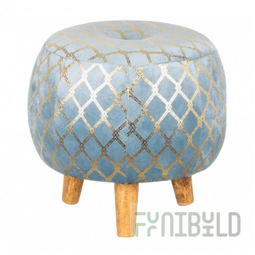 Pouf Salavat blue round