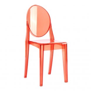 Victoria Ghost Chair Red, Plastic