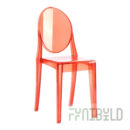 Victoria Ghost Chair Red, Plastic