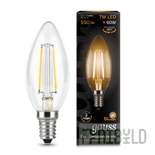 Lamp (LED) LED Gauss 7W 2700K Filament Candle
