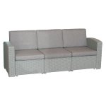 Three-seater rattan sofa LUX 3