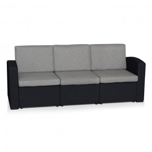 Three-seater rattan sofa LUX 3
