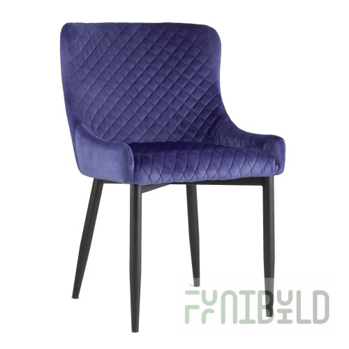 Stitch Chair, Royal Blue Velvet