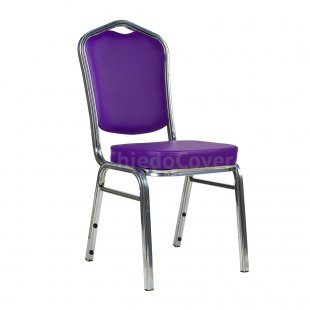 Chair Hit 25mm - chrome, purple leatherette