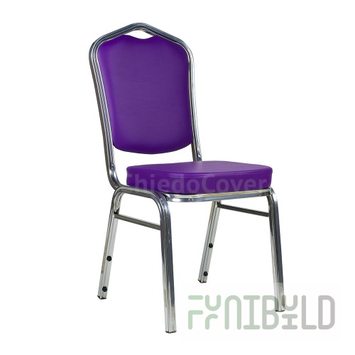 Chair Hit 25mm - chrome, purple leatherette