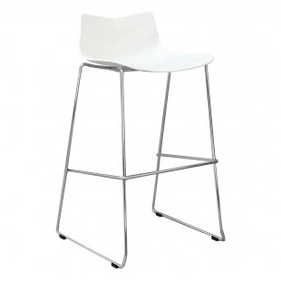 Bar stool Butner plastic white