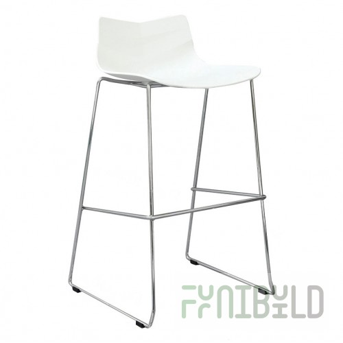 Bar stool Butner plastic white