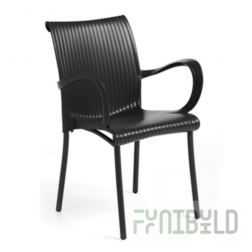 Plastic chair Dama, anthracite
