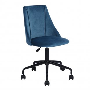 Office chair Siana velour blue